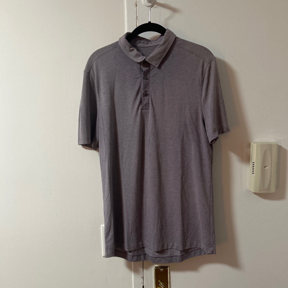 Lululemon Men’s Evolution Purple Polo Short Sleeve Size Medium